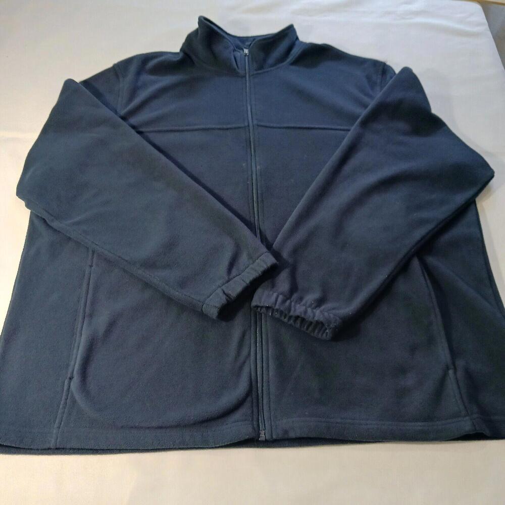 Starter RM33437B Full Zip Pockets Men's Blue Jacket Long Sleeve Sz 2XL Chest 58"